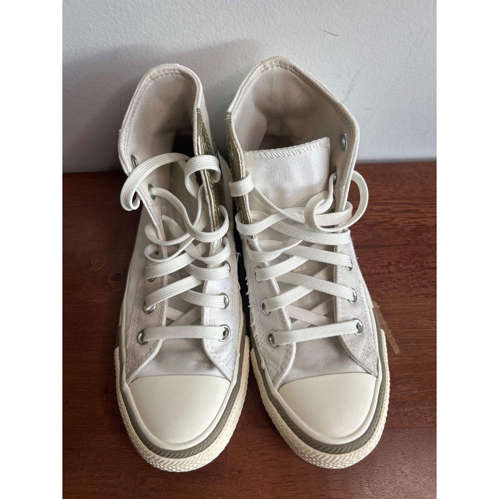 Converse Vintage White & Sandalwood Chuck Taylor Metallic Layers Women 6.5